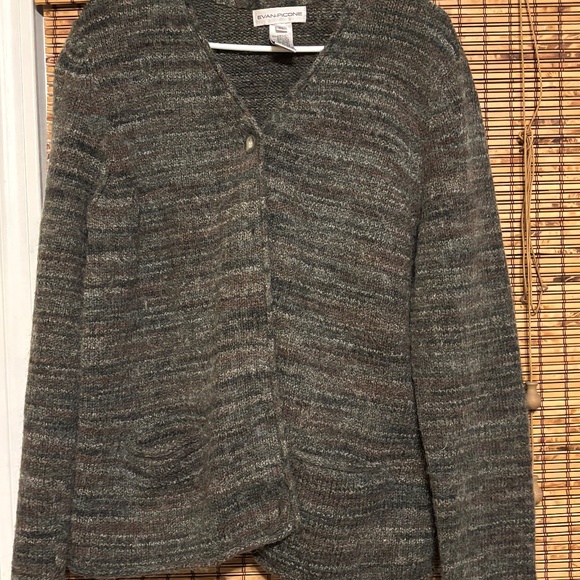 Women’s Evan Picone Cardigan Green Preowned XL - Picture 9 of 14
